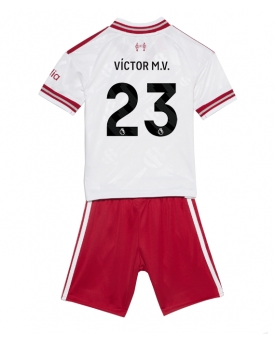 Liverpool Victor Munoz #23 Maglia Gara Trasferta Repliche 2026-27 Bambino Maniche Corte Liverpool Victor Munoz #23 Maglia Gara Trasferta Repliche 2026-27 Bambino Maniche Corte